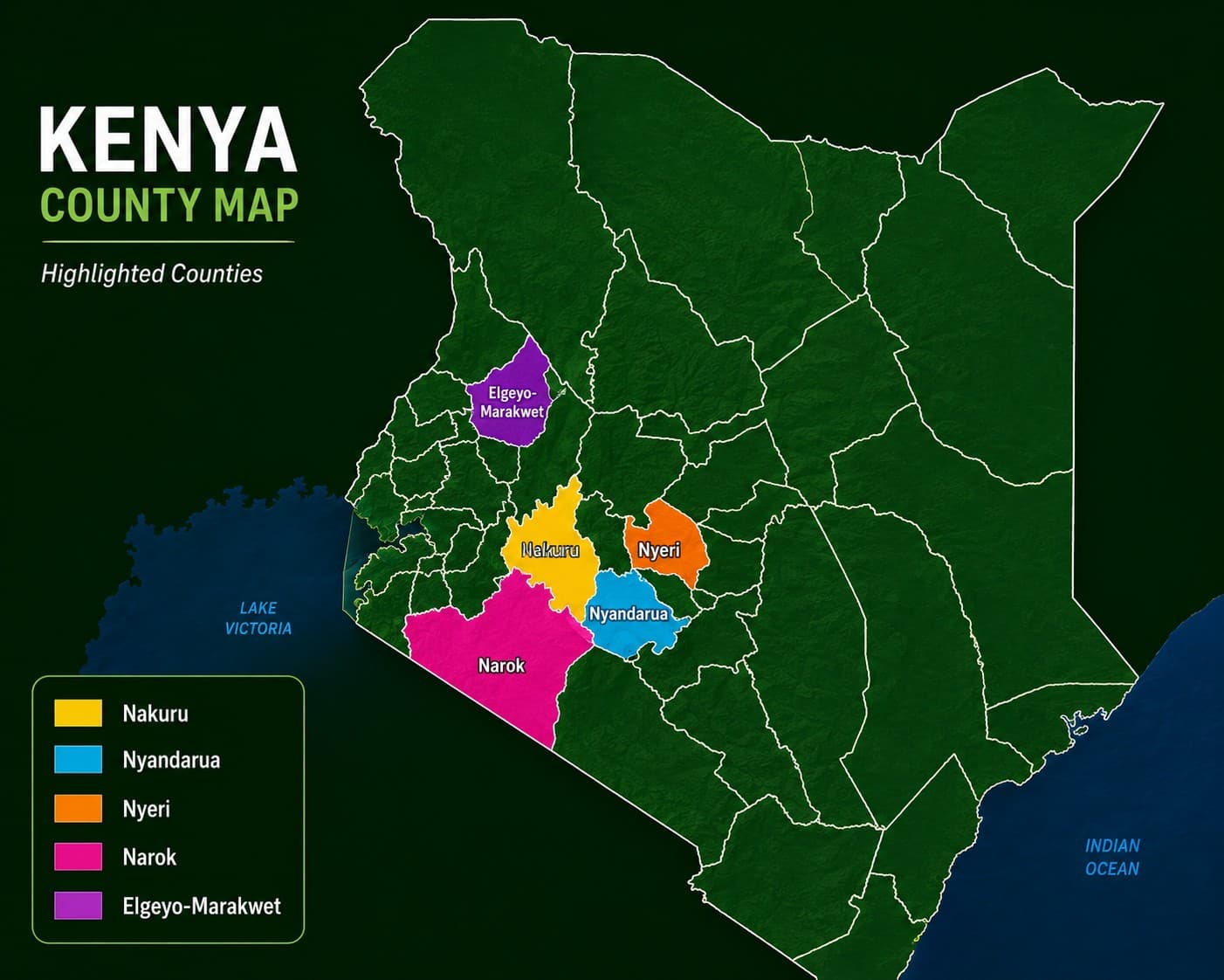 Map of counties we work in