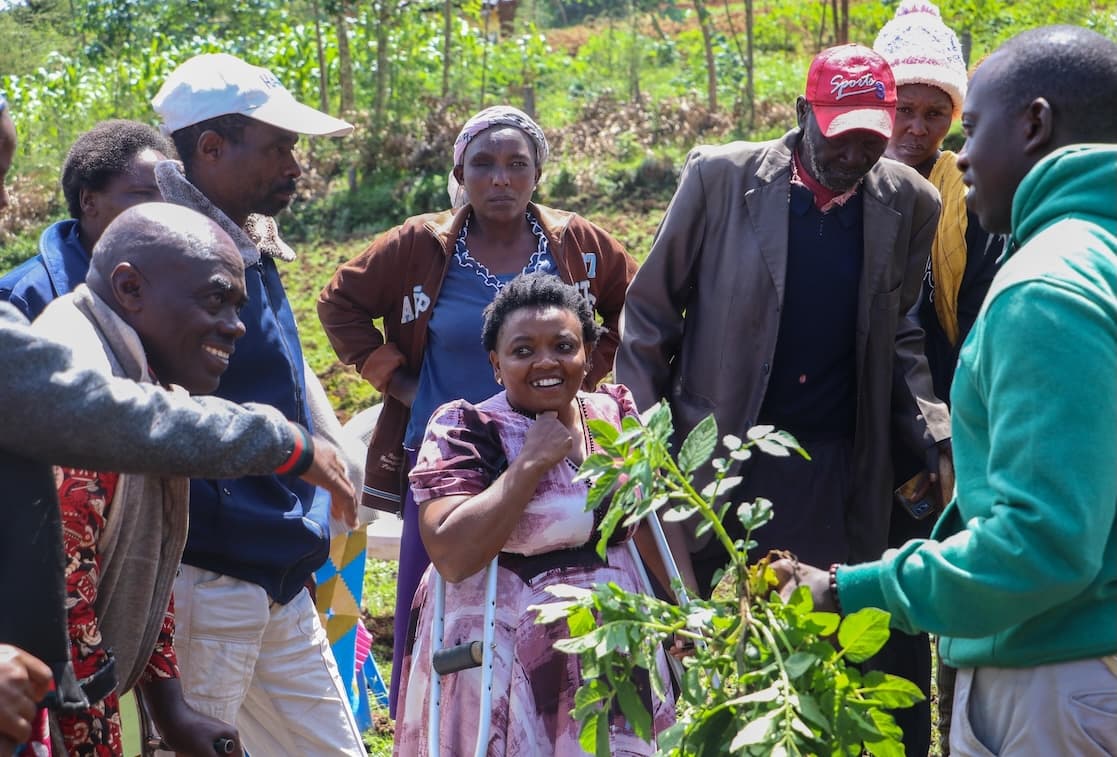 Training farmers in Nyandarua