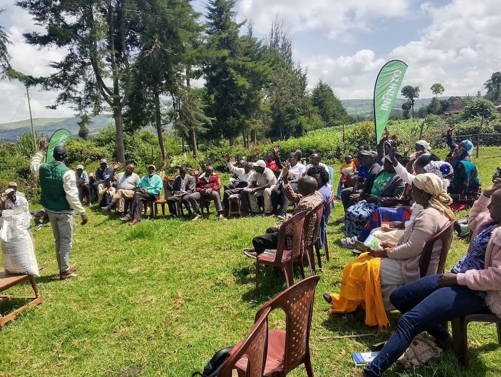 Farmer training session